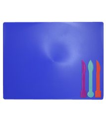 Tăbliță pentru plastilină + 3 ustensile de modelare, albastră, ZiBi